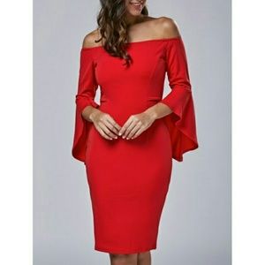 Sophisticated Red Strapless dress***MAKE OFFER***